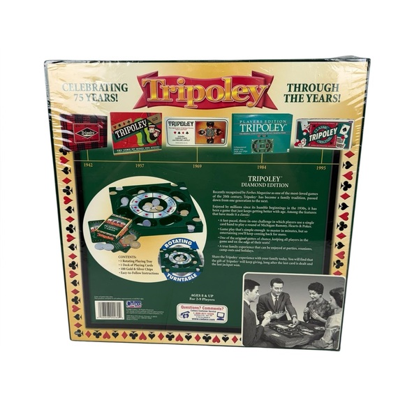 Tripoley 75th Diamond Edition Board Game w/Rotating Turntable - Cadaco 2006 - Picture 3 of 7